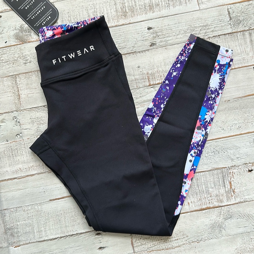 FITWEAR Flux Legging Purple Paint NWT